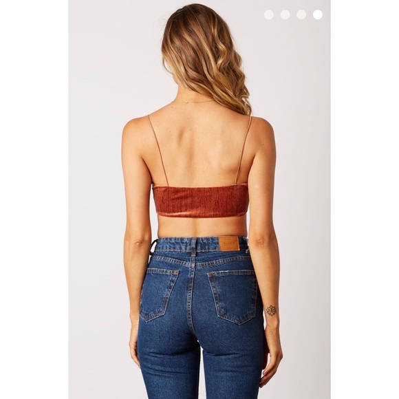 Velvet Crop Top - Copper - Picture 4 of 5